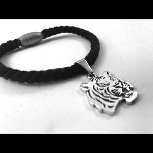 Detroit Tigers Logo Style Twisted Textile Bracelet